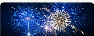 Fireworks lighting up the night sky